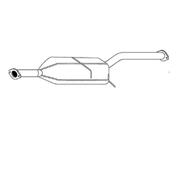 Standard Front Muffler - Kia Carnival KV-II 2.5L EFI (1999 - 2006)