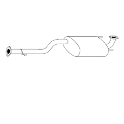 Standard Centre Muffler - Toyota Hilux GGN15R GGN25R 4.0L Petrol (1GR-FE)