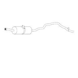 Standard Rear Muffler - Toyota Hiace RZH103 2.4L Van SWB