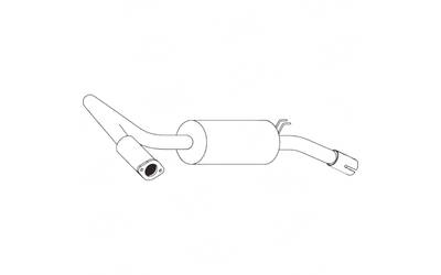 TOYOTA LANDCRUISER FJ80 SERIES 3F PETROL CENTRE MUFFLER EXHAUST