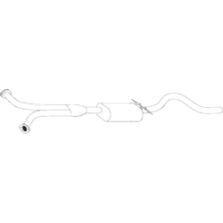 STANDARD CENTRE MUFFLER EXHAUST FOR HOLDEN COMMODORE VZ V6 3.6LT SEDAN