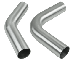 Mandrel Bend 2 1/2" (63mm) - 45 to 90 Degree - ALUMINIUM ALLOY Brushed Finish