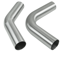 Mandrel Bend 4" (101mm) - 45 to 90 Degree - ALUMINIUM ALLOY Brushed Finish