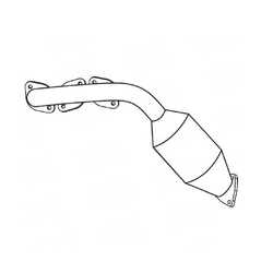 TOYOTA PRADO 90 SERIES VZJ95 3.4LT V6 LEFT MANICAT MANIFOLD CAT CONVERTER