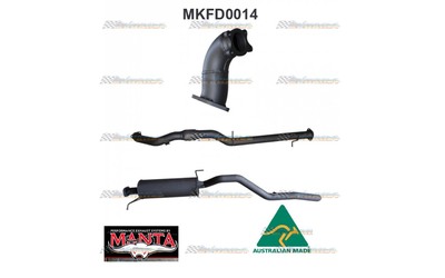 FORD RANGER PJ PK BT50 3.0LT TD MANTA 3" MILD STEEL EXHAUST SYSTEM