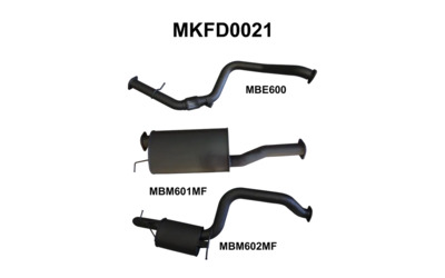 FORD TERRITORY MANTA 2.7TD TURBO 3" EXHAUST SYSTEM 