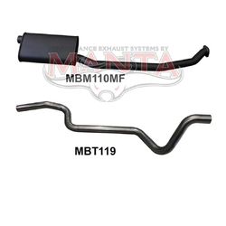 2.5" Cat Back Exhaust - Ford Falcon XE XF XG 6cyl 3.9L 4.0L Ute