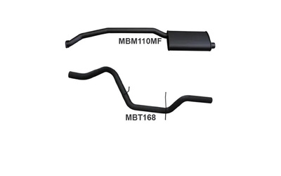 2.5" Cat Back Exhaust - Ford Falcon XH 6cyl 4.0L Ute