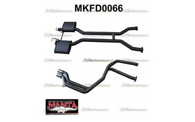 Twin 2.5" Cat Back Exhaust - Ford Falcon AU 5.0L V8 Sedan - IRS Model