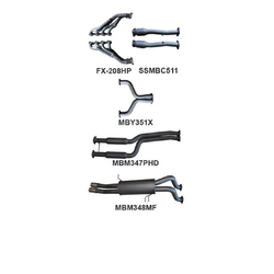 1 3/4" Extractors & Twin 2.5" Exhaust - Ford Falcon BA BF 5.4L V8 4V Ute