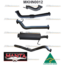 HOLDEN RODEO RA 3.0LT TD LWB 3" MANTA TURBO BACK EXHAUST WITH MUFFLER NO CAT