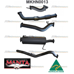 HOLDEN RODEO RA 3.0LT TD SWB 3" MANTA TURBO BACK EXHAUST WITH CAT & MUFFLER