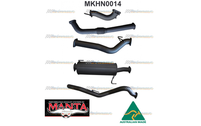 HOLDEN RODEO RA 3.0LT TD SWB 3" MANTA TURBO BACK EXHAUST WITH MUFFLER NO CAT