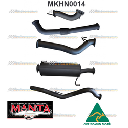 HOLDEN RODEO RA 3.0LT TD SWB 3" MANTA TURBO BACK EXHAUST WITH MUFFLER NO CAT