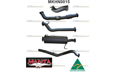 HOLDEN RODEO RA 3.0LT TD CRD LWB 3" MANTA TURBO BACK EXHAUST WITH CAT & MUFFLER