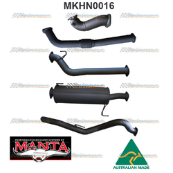 HOLDEN RODEO RA 3.0LT TD CRD LWB 3" MANTA TURBO BACK EXHAUST WITH MUFFLER NO CAT