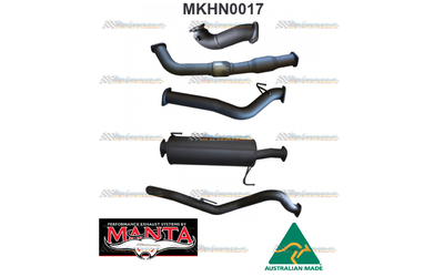 HOLDEN RODEO RA 3.0LT TD CRD SWB 3" MANTA TURBO BACK EXHAUST WITH CAT & MUFFLER