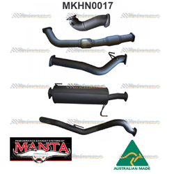 HOLDEN RODEO RA 3.0LT TD CRD SWB 3" MANTA TURBO BACK EXHAUST WITH CAT & MUFFLER