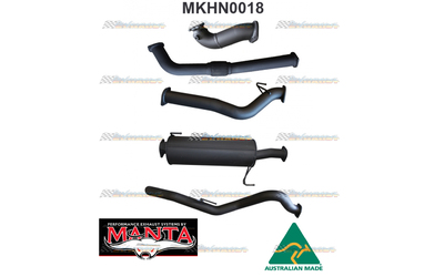 HOLDEN RODEO RA 3.0LT TD CRD SWB 3" MANTA TURBO BACK EXHAUST WITH MUFFLER NO CAT