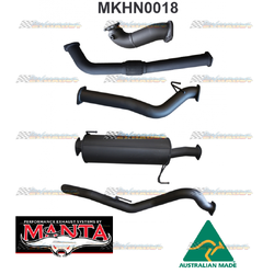 HOLDEN RODEO RA 3.0LT TD CRD SWB 3" MANTA TURBO BACK EXHAUST WITH MUFFLER NO CAT