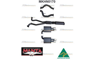 HOLDEN COMMODORE VE VF V8 TWIN 3" MANTA CATBACK EXHAUST SYSTEM MUFFLER CENTRE