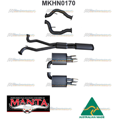 HOLDEN COMMODORE VE VF V8 TWIN 3" MANTA CATBACK EXHAUST SYSTEM MUFFLER CENTRE