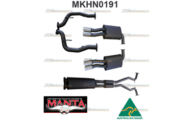 HOLDEN COMMODORE VE VF V8 UTE TWIN 2.5" MANTA CATBACK EXHAUST MUFFLER CENTRE