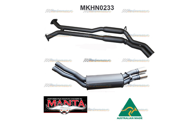 HOLDEN COMMODORE VT VU VY VZ V8 UTE 2.5" MANTA CATBACK EXHAUST HOTDOG CENTRE