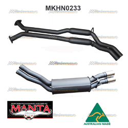 HOLDEN COMMODORE VT VU VY VZ V8 UTE 2.5" MANTA CATBACK EXHAUST HOTDOG CENTRE