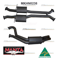 HOLDEN COMMODORE VT VU VY VZ V8 UTE TWIN 3" MANTA CATBACK EXHAUST WITH MUFFLERS