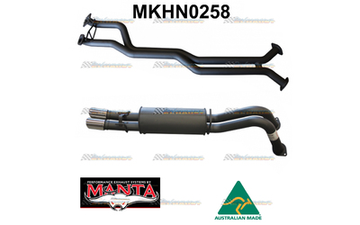HOLDEN COMMODORE VY VZ V8 1 TONNE UTE TWIN 2.5" MANTA CATBACK EXHAUST PIPE