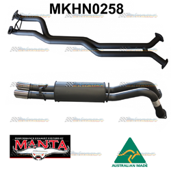 HOLDEN COMMODORE VY VZ V8 1 TONNE UTE TWIN 2.5" MANTA CATBACK EXHAUST PIPE