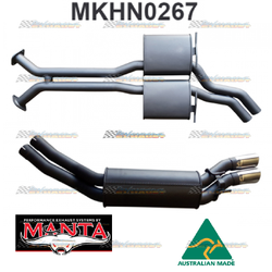 HOLDEN ADVENTRA VY VZ V8 AWD WAGON TWIN 2.5" MANTA CATBACK EXHAUST MUFFLERS