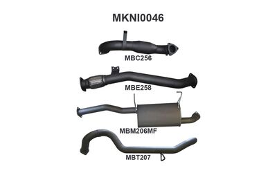 NISSAN PATROL GU 3.0LT TD Y61 WAGON MANTA EXHAUST 3" TURBO BACK