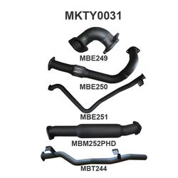 TOYOTA LANDCRUISER HDJ79 SERIES UTE SINGLE CAB 4.2TD MANTA TURBO BACK EXHAUST