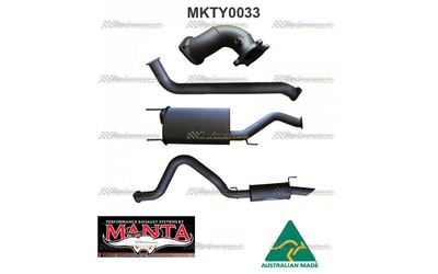 TOYOTA LANDCRUISER HDJ100 SERIES 3" MANTA TURBO BACK EXHAUST