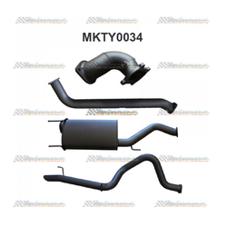 TOYOTA LANDCRUISER HDJ100 SERIES 3" MANTA TURBO BACK EXHAUST