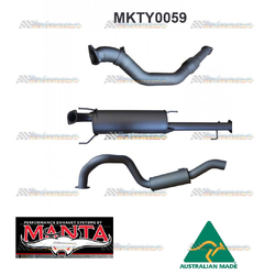 TOYOTA PRADO KZJ120R 3.0L 1KZ MANTA 3" TURBO BACK EXHAUST