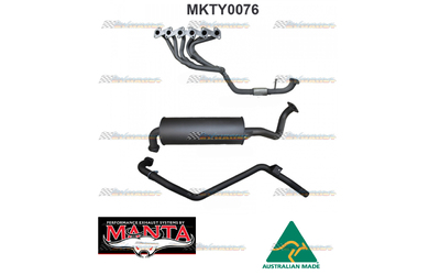 TOYOTA LANDCRUISER HZJ80 80 SERIES 4.2LT DIESEL EXTRACTORS & 2.5" MANTA EXHAUST