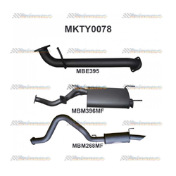 TOYOTA LANDCRUISER 100 SERIES 4.7LT V8 3" MANTA CATBACK EXHAUST 