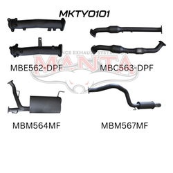 Twin 2.5" to 3" Turbo Back Exhaust - Lexus LX450d VDJ201 4.5L Wagon (2017-2021)