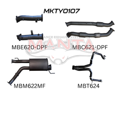 Twin 3" Turbo Back Exhaust - Landcruiser 200 Series VDJ200 4.5L (2015-21)