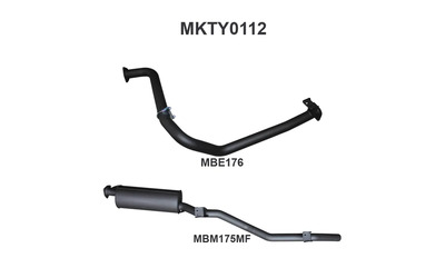 Toyota Landcruiser FZJ75 FZJ78 4.5L Petrol Ute/Troop MANTA Extractor Back Exhaust