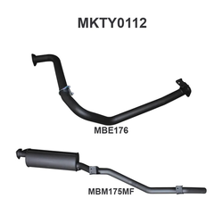 Toyota Landcruiser FZJ75 FZJ78 4.5L Petrol Ute/Troop MANTA Extractor Back Exhaust