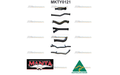 TOYOTA LANDCRUISER 70 79 SERIES V8 4.5LT DUAL MANTA 3" TURBO BACK TWIN EXHAUST