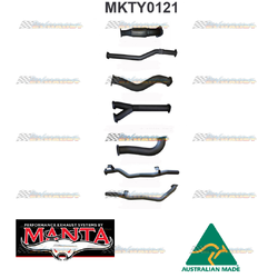 TOYOTA LANDCRUISER 70 79 SERIES V8 4.5LT DUAL MANTA 3" TURBO BACK TWIN EXHAUST