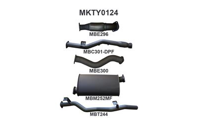 TOYOTA LANDCRUISER 70 SERIES 2016-ON UTE SINGLE & DUAL CAB 4.5L MANTA 3" EXHAUST