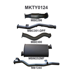 TOYOTA LANDCRUISER 70 SERIES 2016-ON UTE SINGLE & DUAL CAB 4.5L MANTA 3" EXHAUST