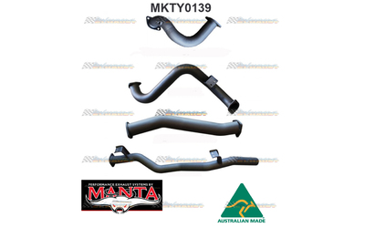 TOYOTA LANDCRUISER 78 SERIES TROOP CARRIER 4.5LT TD MANTA DPF BACK 3" EXHAUST