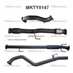 TOYOTA HILUX KUN026R D4D 2005-2015 3.0LT TD 3" MANTA TURBO BACK EXHAUST